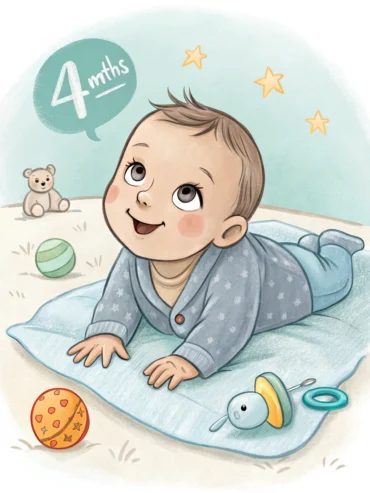 desenvolvimento do bebe 4 meses