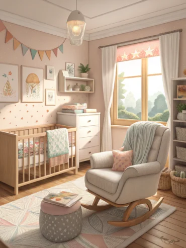 quarto de bebe completo com poltrona de amamentação