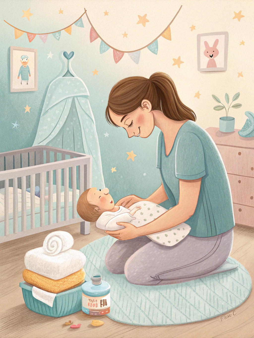 rotina de cuidados com o bebê
